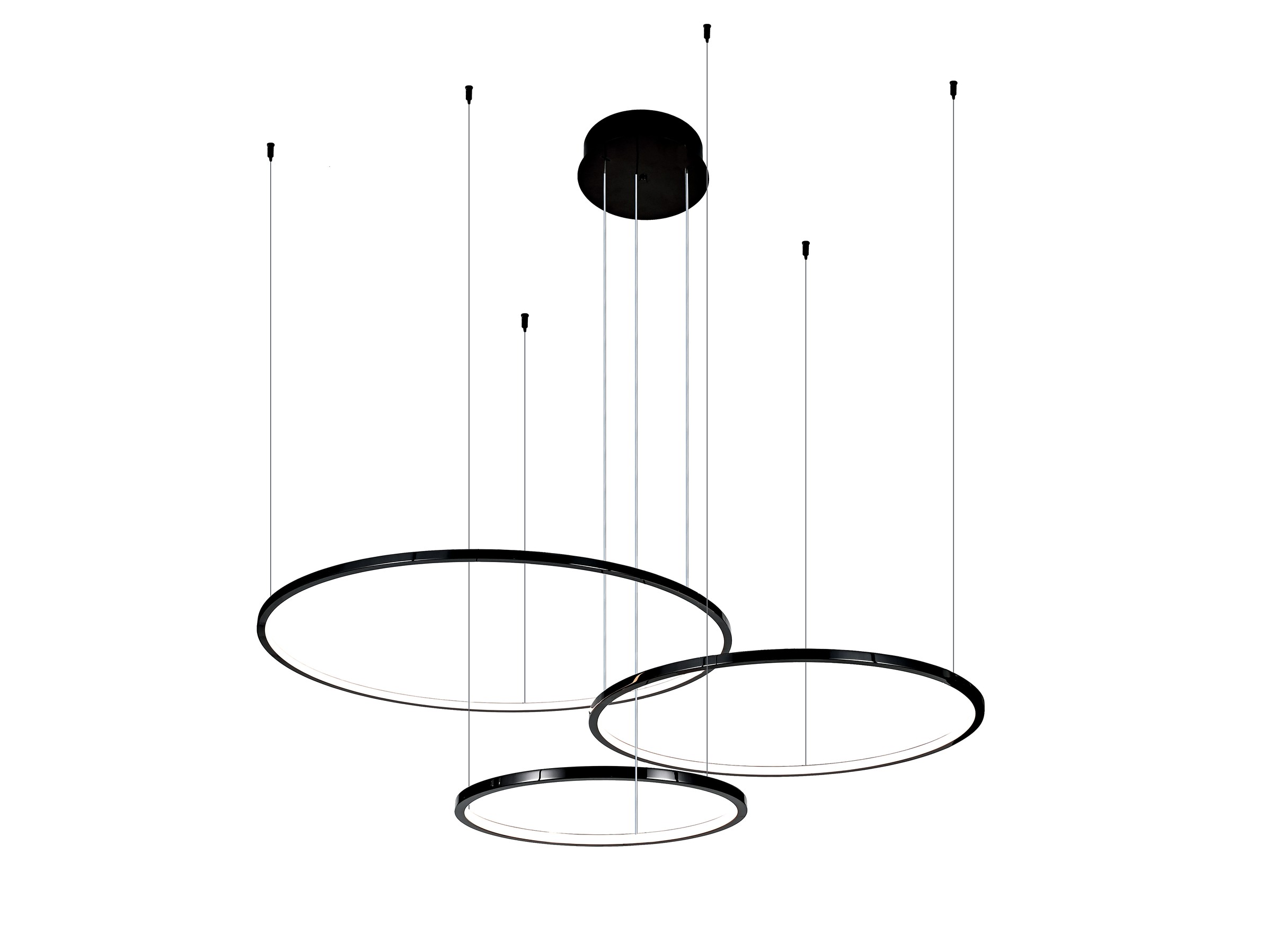 Black 3-Ring Pendant