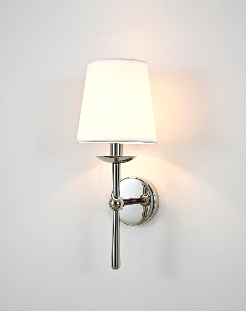 Chrome Fabric Wall Sconce