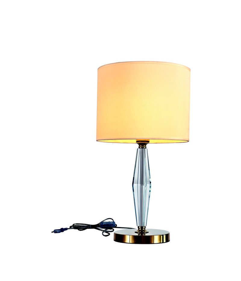 Crystal Cut Table Lamp (Black)