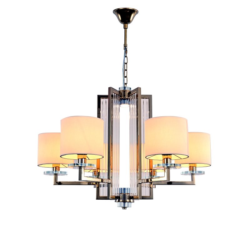 Gold Crystal Fabric Chandelier